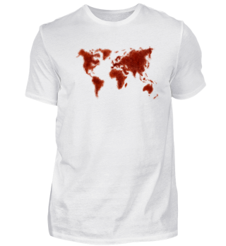 Weltkarte rote (Blut-)Spitzer