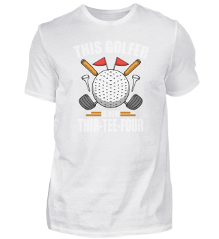 Birthday Golf Shirts For Men 34th Year Old Golfing