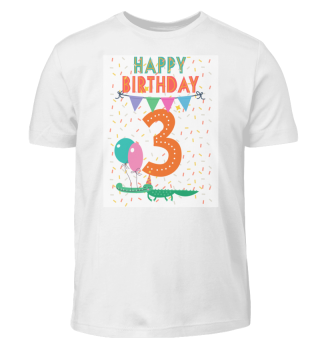 Geburtstags T Shirt 3 Mädchen Geschenk