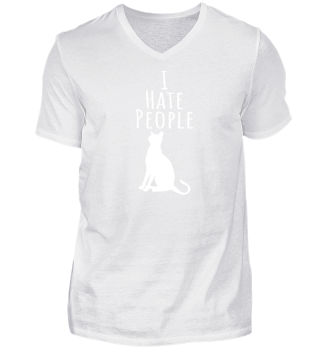 I Hate People Cat T-Shirt Gift