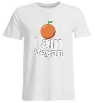 I am Vegan Orange - Illustration