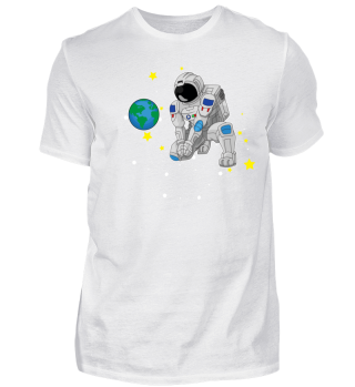 Astronaut spielt Volleyball im Weltraum