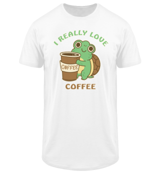 Turtle loves coffee