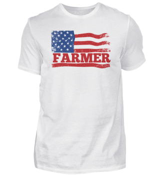 Farmer USA Amerika Flagge Fischen
