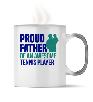 Stolzer Tennis Papa Vater eines Sohnes