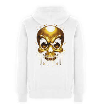 Skull Gold - Totenkopf, Schädel Backprint
