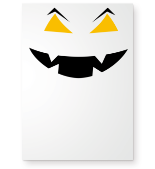 Spooky Halloween Face Yellow Eyes