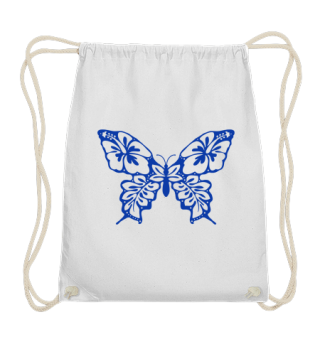 Hibiscus Butterfly zum Ausmalen - blau