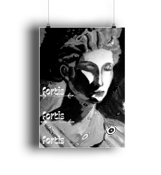 Poster Skulptur schwarz/weiß