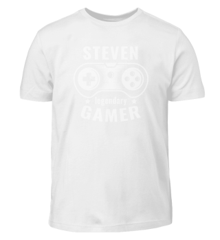 STEVEN Legendary Gamer - Personalized Name Gift print