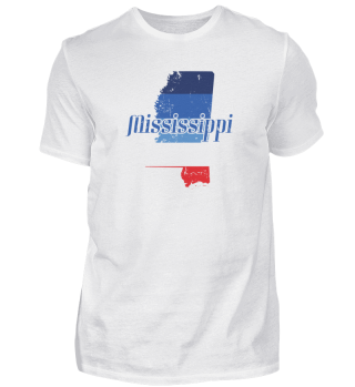 Mississippi Bundesstaat Umriss Karte USA