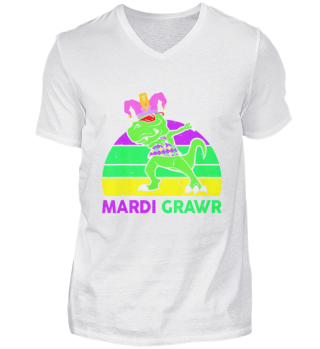 Mardi Grawr T Rex Dinosaur Mardi Gras