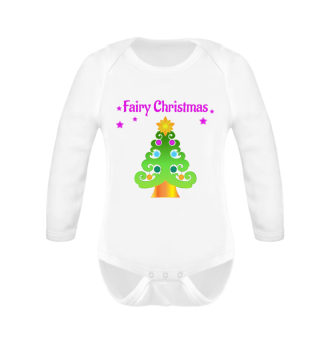 Baby Romper with a Design of an Enchanting Fairy Christmas Tree 
