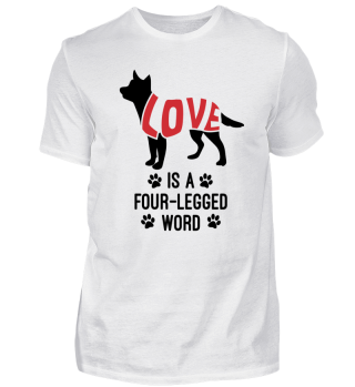 Dog Love Four Legged Word Geschenkidee