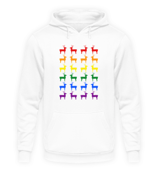 LGBT Rendeer Rainbow Reindeer LGBTQ Rain
