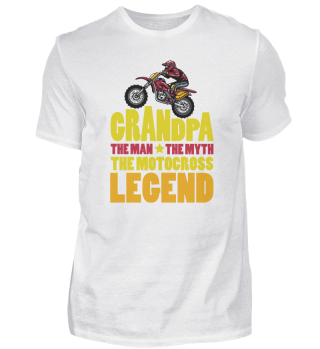 Grandpa The Man The Myth The Motocross Legend Gift for Dads graphic