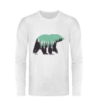 Bären Silhouette Grün - Shirts 