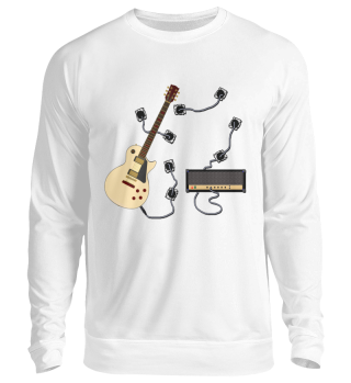 Top Design Gitarre und Löcher im Shirt
