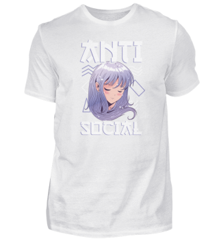 Gamer Mädchen Anti Social Geschenk Anime
