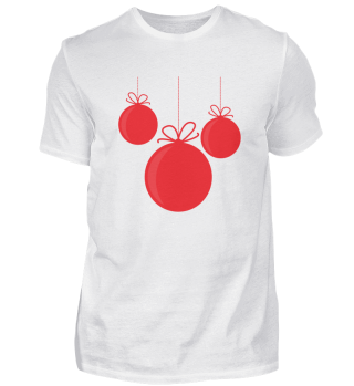 Schönes T-Shirt mit Christbaumkugeln