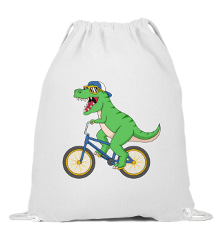 Dino, dinosaur on bicycle, bike , cap