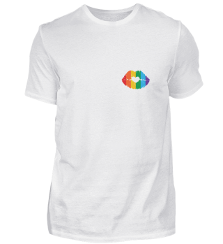 LGBT Regenbogen Kussmund Gay Geschenk