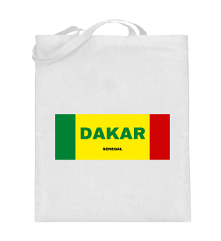 Dakar City in Senegalese Flag Colors