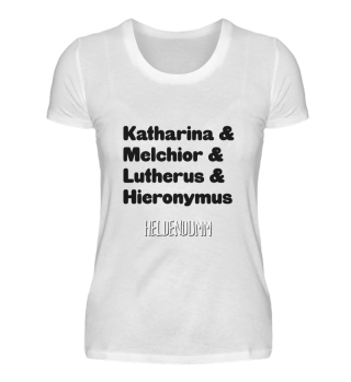 T-Shirt Damen - Lutherus Schwarz (C)