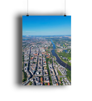 Magdeburg aus der Luft Poster