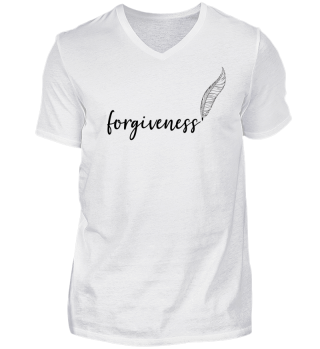 Forgiveness Feather Slogan Handwritten
