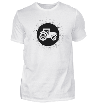 Circle with Splash and Tractor -