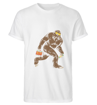 Funny Beer Tshirts I Bigfoot Yeti Gift