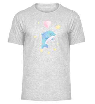 Cute Dolphin Floating In Space