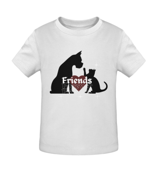 Katze Hund Forever Friends Baby Shirt Hoodie Lätzchen Geschenk 