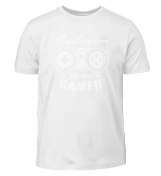 Andrew Legendary Gamer - Personalized Name Gift print