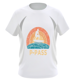 P-Pass Vintage Surfing TShirt Retro