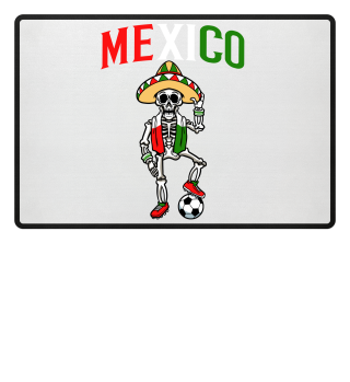 Skeleton Boy Men Mexico Soccer Player