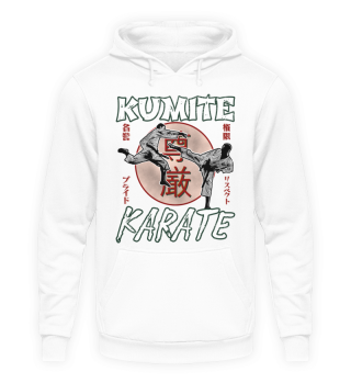 Karate Kumite Sparring Illustration.