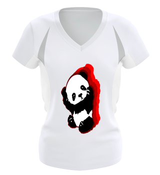 Ein Süßer Panda Mit Rotem Schatten Panda Liebe