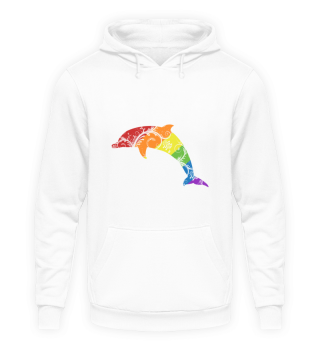 Rainbow Dolphin Proud Ally LGBT Gay