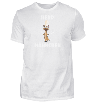 Herdmännchen Erdmännchen Koch Kochmütze Herren T-Shirt 