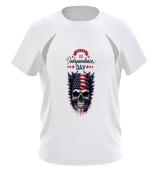 Skull 4th july american flag independence day