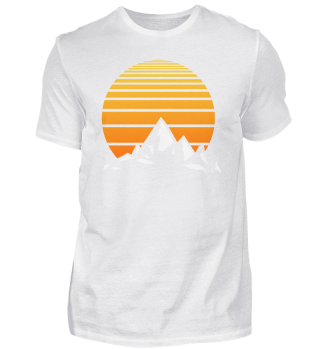 Berge Gebirge Sunset Vintage | Retro Design