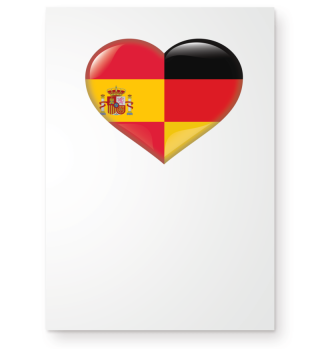 Herz Flagge Spanien Deutschland Geschenk