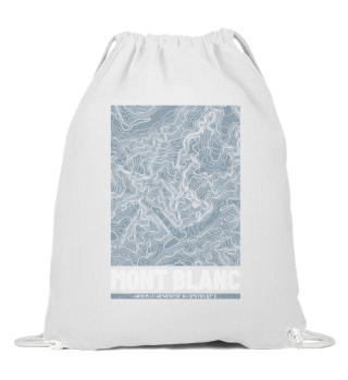 Mont Blanc | Landkarte Topografie Grunge