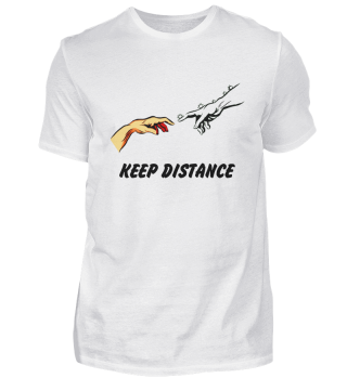 Keep distance Michelangelo Corona virus