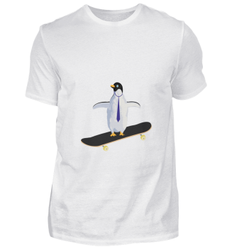 Pinguin auf einem Skateboard Krawatte