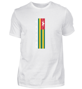 Togo Landesfarbe in Streifen