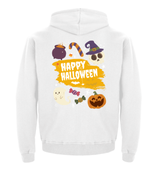 happy halloween ghost Skeleton pumpkin