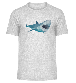 Hai, Haifisch, weißer Hai polygon geomet